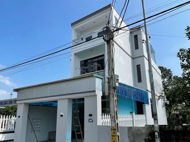 Ảnh thật nhà 3 tầng tại Đoài Phương, Sơn Tây sau bàn giao