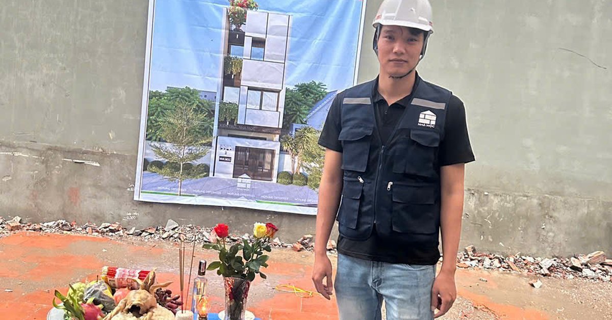 Kỹ thuật Nhà Mộc bên bàn lễ khởi công tại mặt bằng công trình Chung Kỳ, Hoài Đức