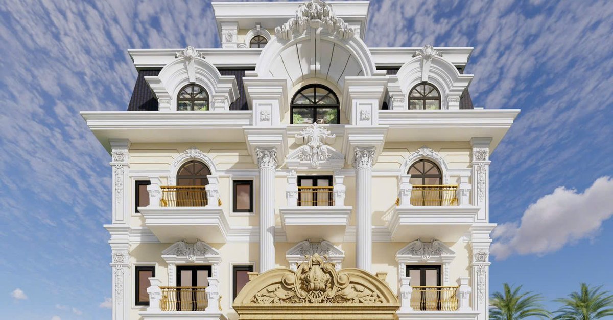 Phối cảnh thiết kế biệt thự tân cổ điển 950m² tại Dương Liễu, Hoài Đức do Nhà Mộc thực hiện